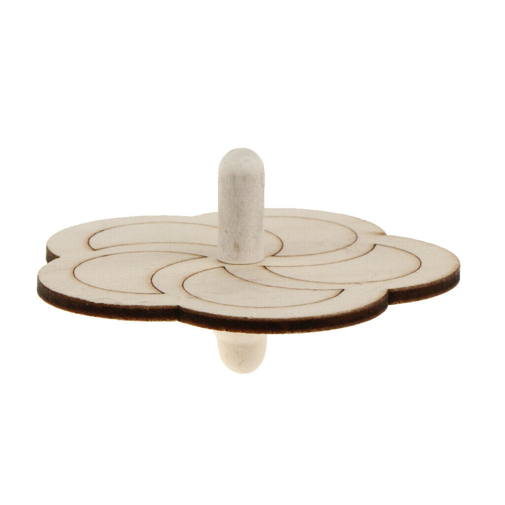 3X 4pcs Assorted Unfinished Wood Peg-Top Spinning Top Gyro for Kids DIY Craft