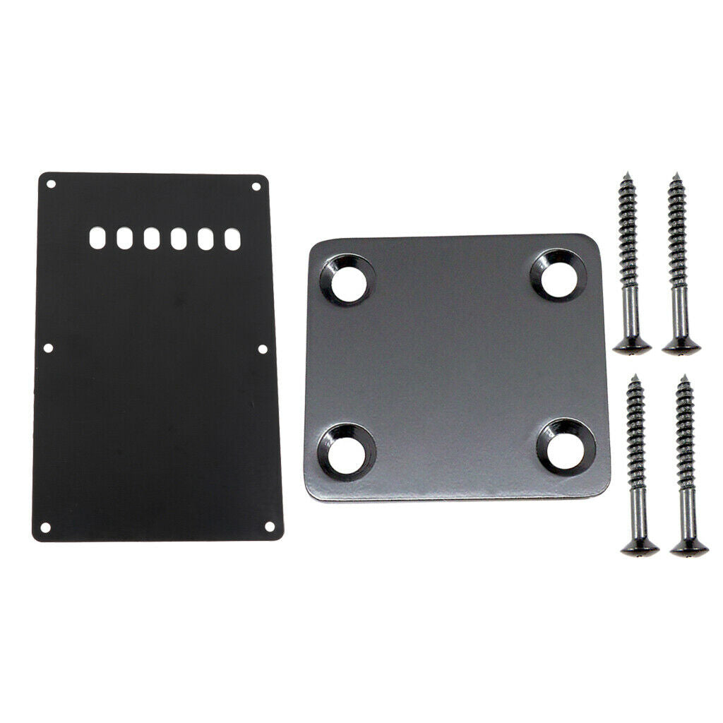 Guitar Backplate Neck Plate for ST, SQ,  Style Electric Guitar Bass, with Crews,