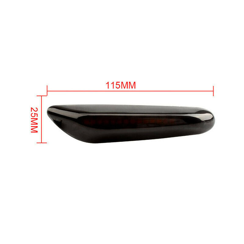 For BMW E46 E90 E60 E91 E92 E93 E82 Smoke Dynamic LED Side Marker Light Pair