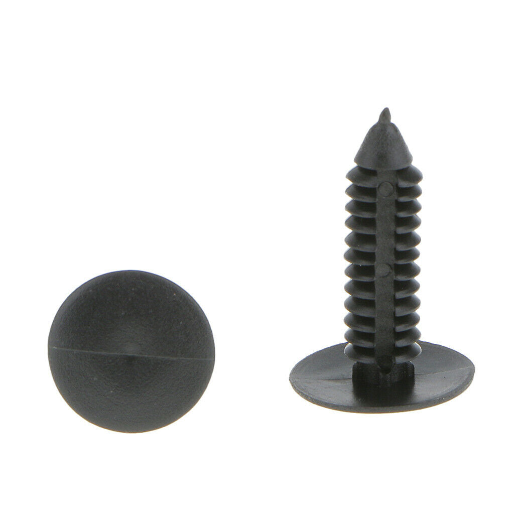 50pcs A12 Bumper Hood  Splash Guard Retainer Clips Fasteners Black