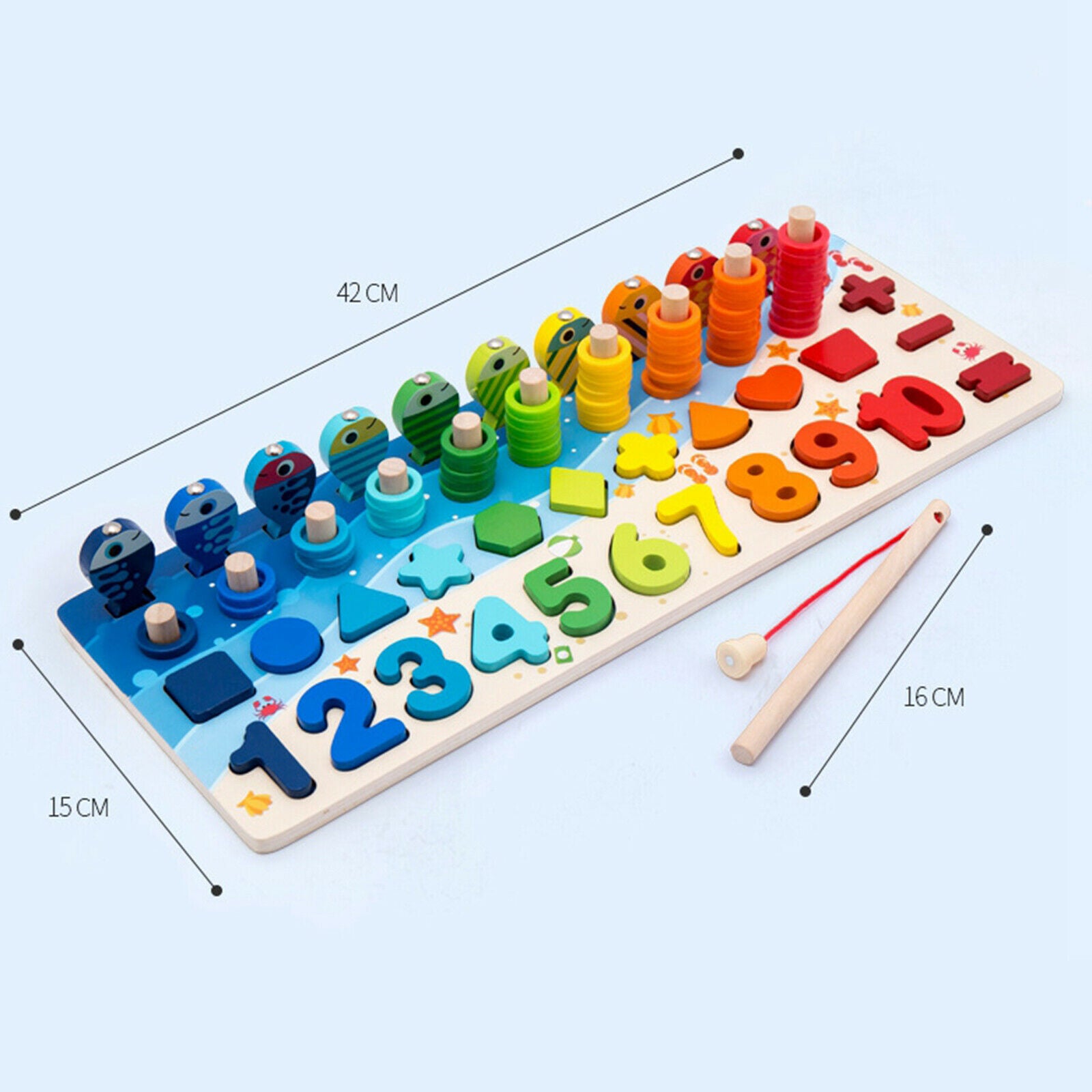 Montessori Color Shape Matching Toys Kids Wooden Stacking & Sorting Toys