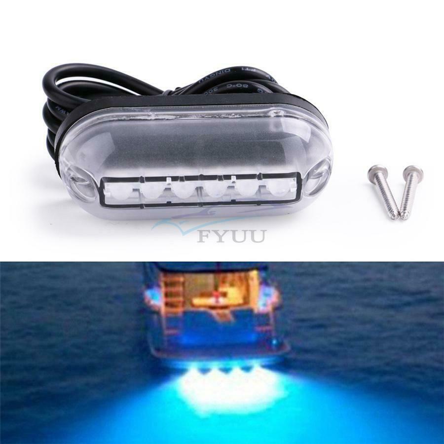 1 Piece 6 LED 12V 3W Blue Underwater Usage Fishing Lamp Boat Electrical Parts