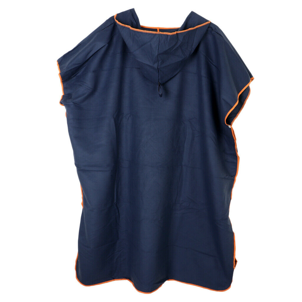 Kids Children Surf Beach Bath Hooded Poncho Wetsuit Changing Robe Navy Blue