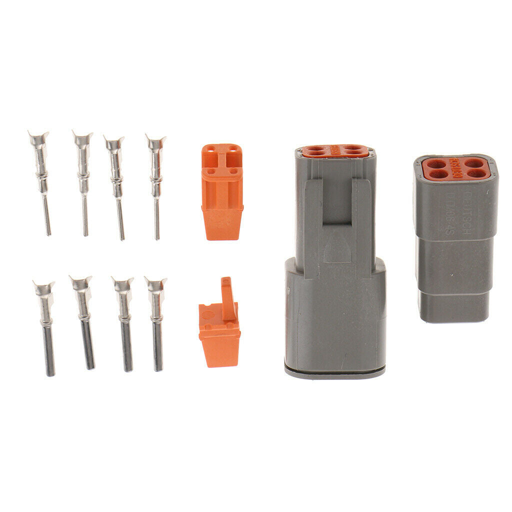 1 Set 4Pins Way Sealed Waterproof Electrical Wire Connector Plugs Terminals