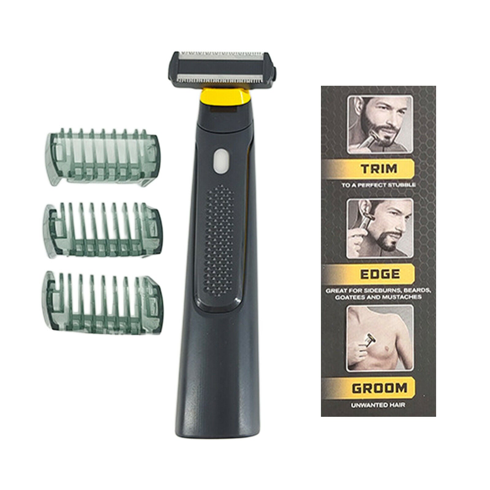 Facial Hair Trimmer Shaver Clipper Cleaner Hair Removal Battery Powered