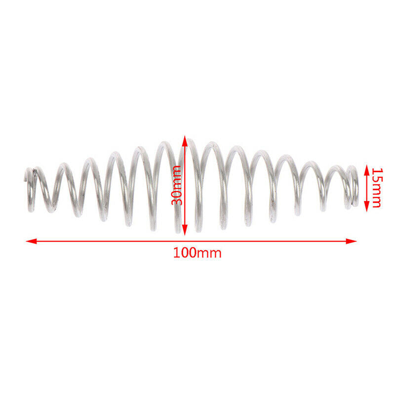 10cm Stainless Steel BBQ Heavy Duty Spring Handle Barbecue Elasticity Ste.l8