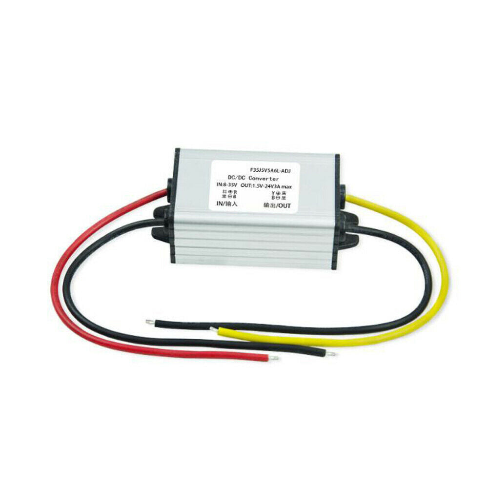 12V To 5V Car Power Converter 8-35V To 1.5-24V DC-DC Step Down Output Adjustable