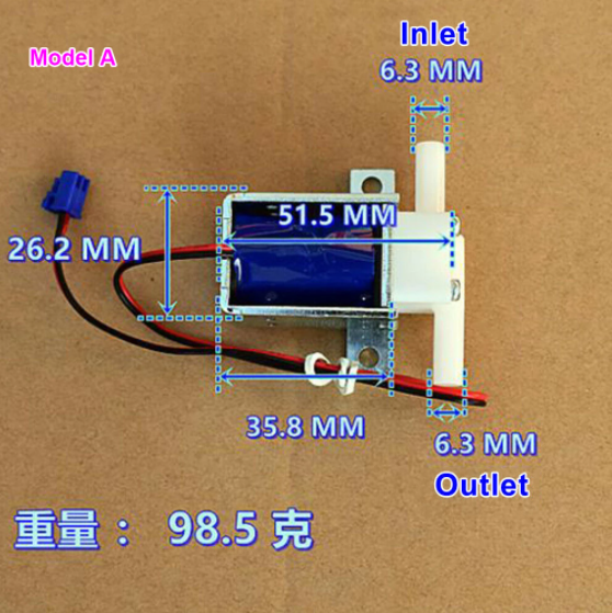DC 12V Mini Electric Solenoid Valve N/C Normally Closed Gas Air Water Flow Valve