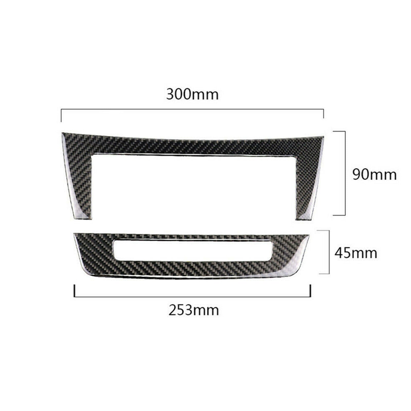 Carbon Fiber Center CD Control Panel Cover For Mercedes Benz C Class W204 11-13