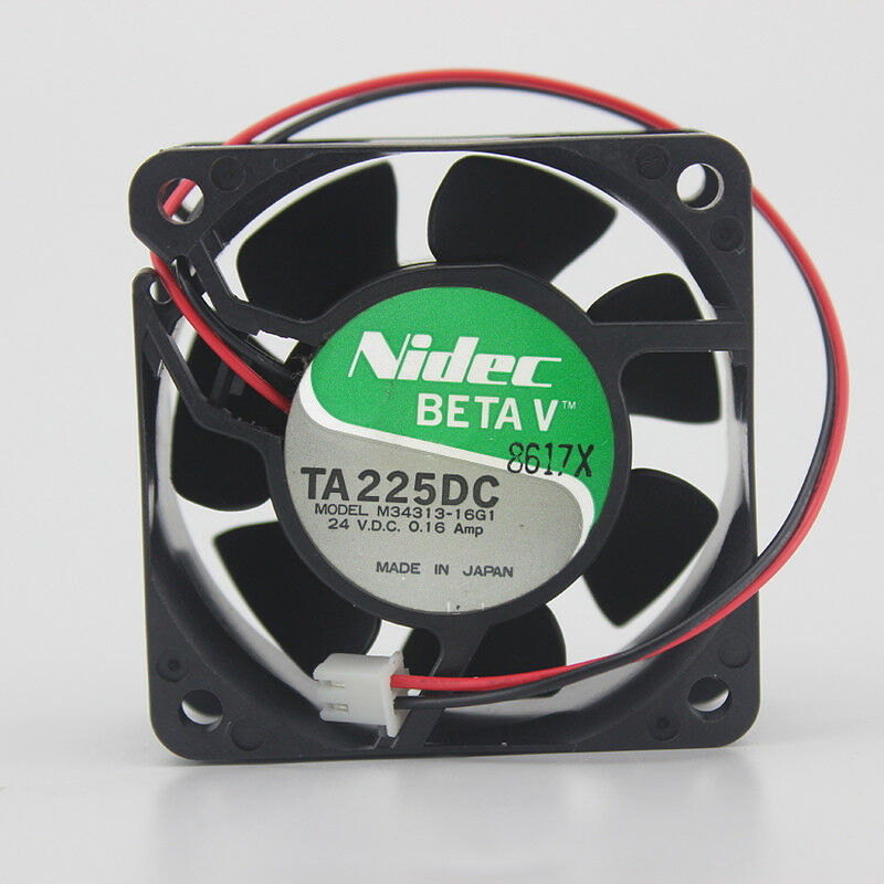 For 1pc Nidec TA225DC M34313-16G1 DC24V 0.16Amp 60*60*25mm 2pin fan