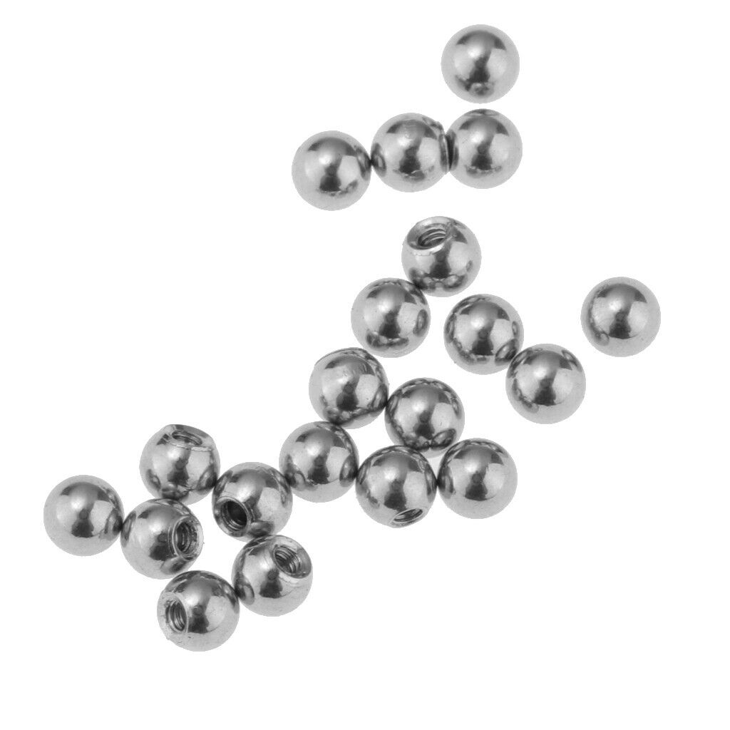 20x New Replacement Spare BALLS Body Piercing Balls Piercing Steel Color