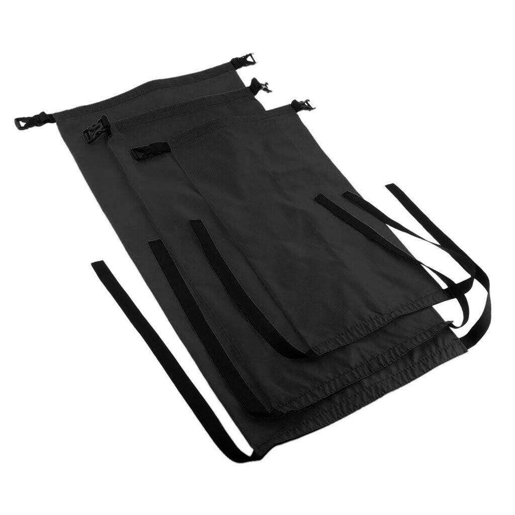 3 Pieces Outdoor Waterproof Dry Bags Storage Stuff Sack - 3 Sizes Black