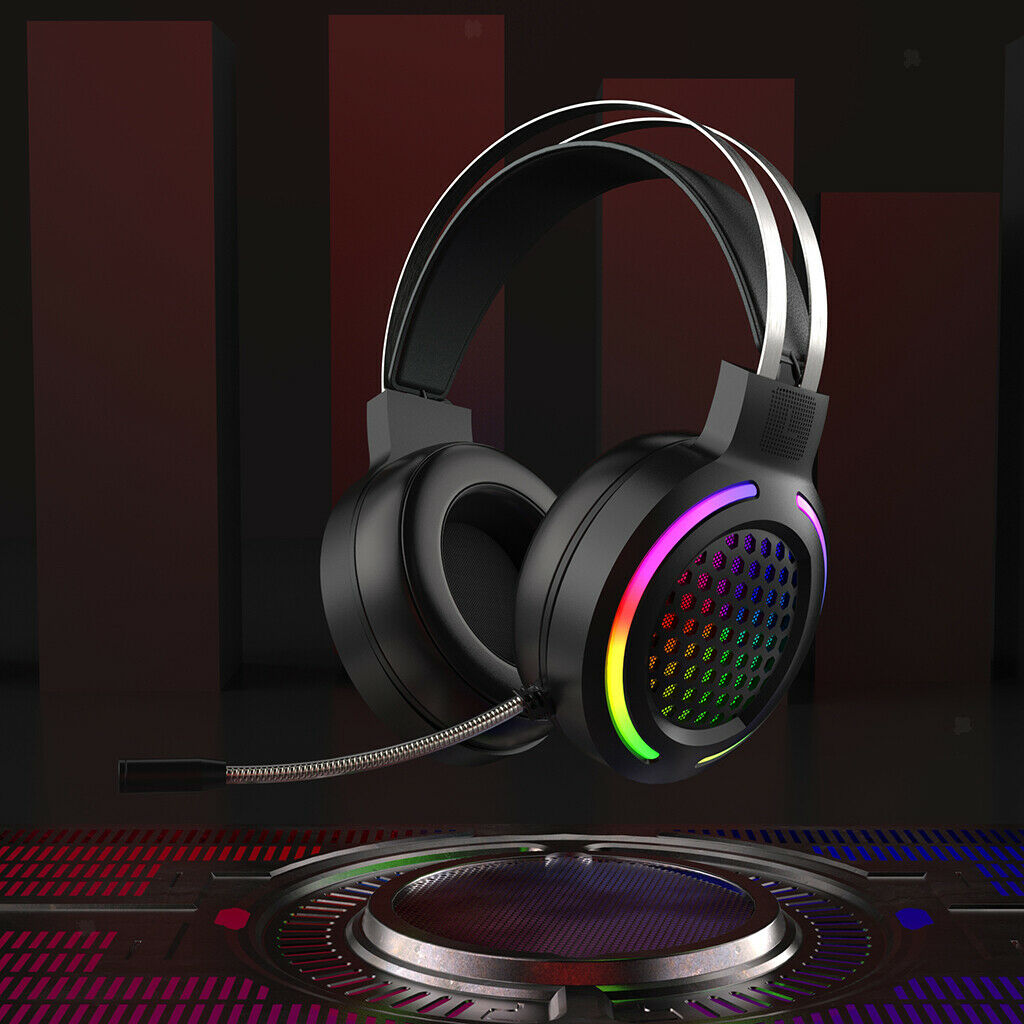 X2 Gaming Headset with Mic 7.1 Surround Sound with RGB LED Backlit Pink