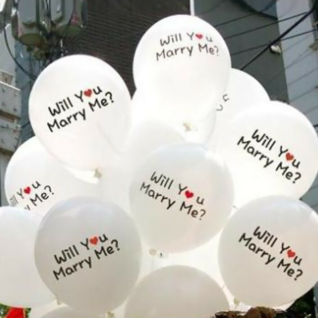 10pcs Will You Marry Me Balloon with Red Heart Balloons for Proposal Weddings