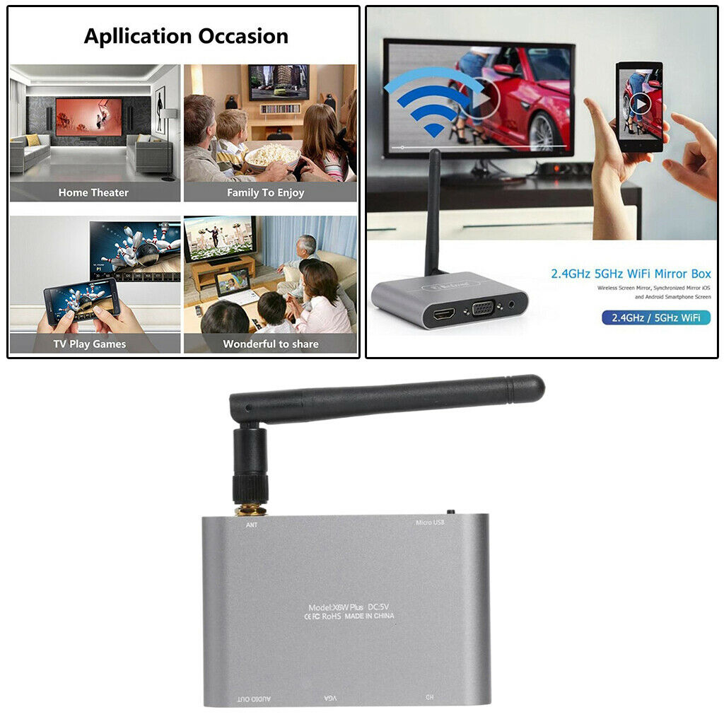 HDMI WiFi Display Receiver Screen Share 1080P for Casting Smartphone to TV