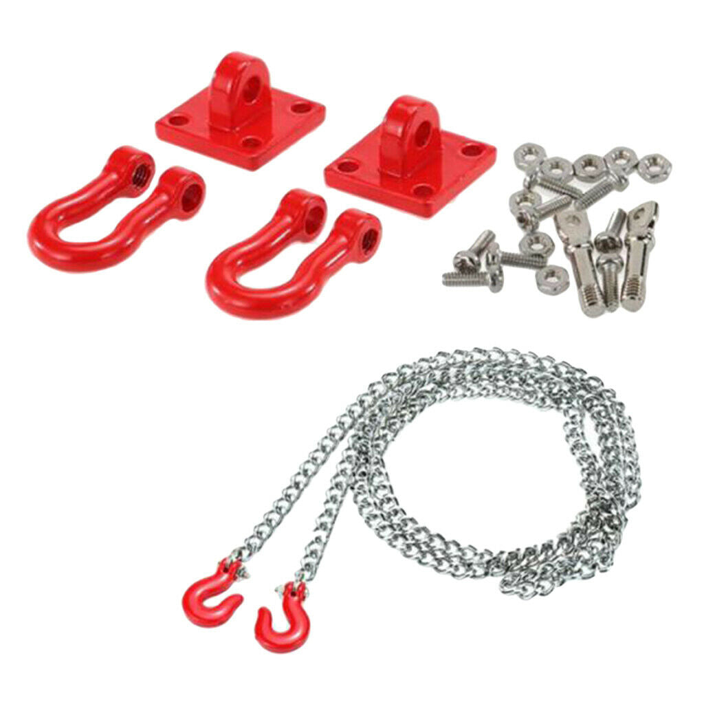 1:10 RC Climbing Cars Tow Hook Trailer Chain for CC01 Axial SCX10  D90