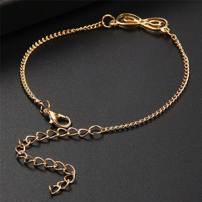 6PCS Boho Multilayer Heart Infinity Anklet Foot Chain Ankle Bracelet Jewelry  Qx