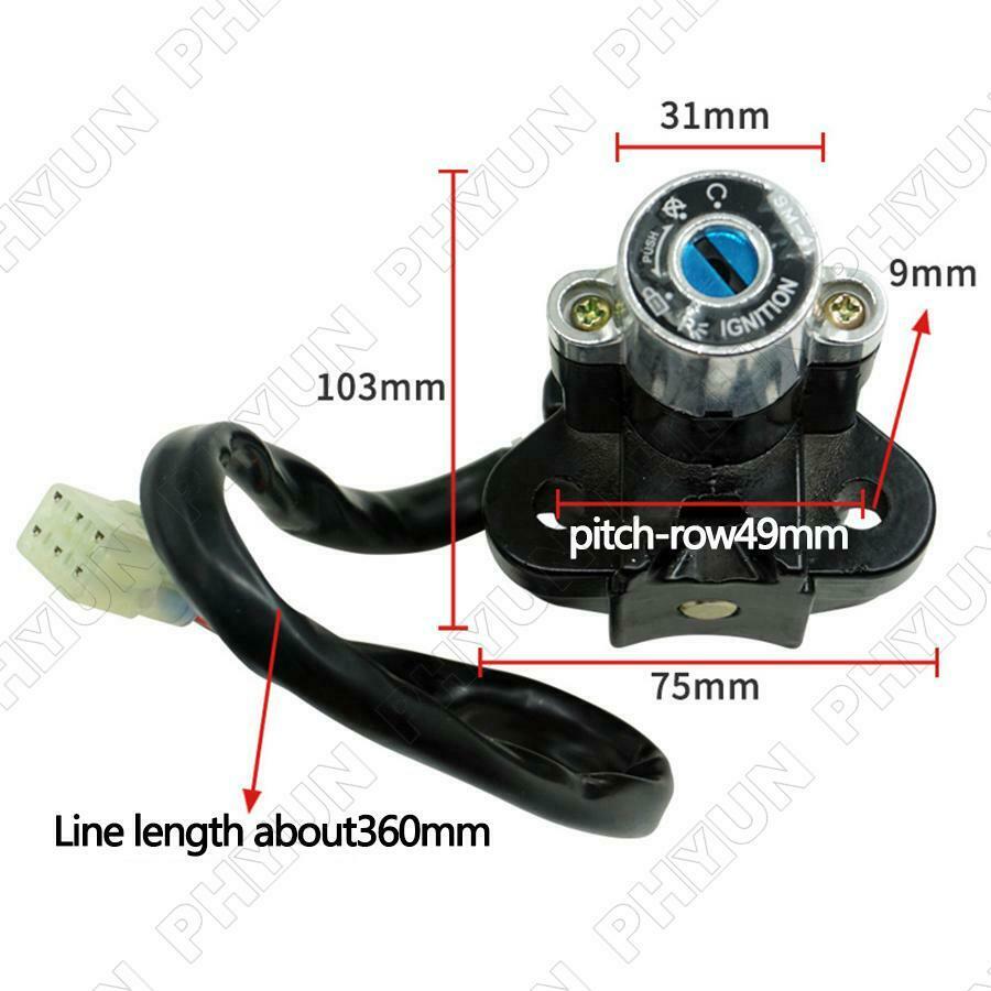 Universal Motorcycle Modified Ignition Key Lock Set Switch Kit Scooter Dirt Bike
