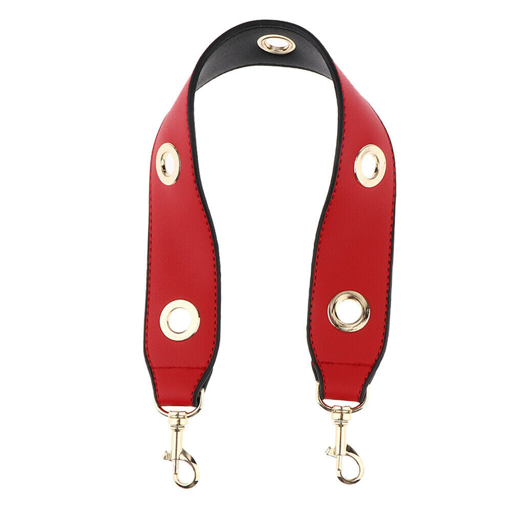 Women Leather Shoulder Bag Strap Replacement Removable Purse Strap  Red