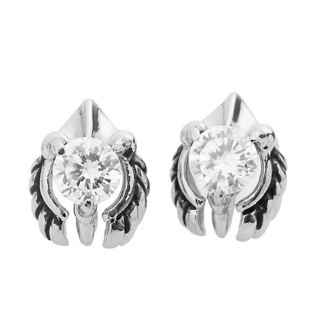 Transparent Stainless Steel Rhinestone Ear Stud