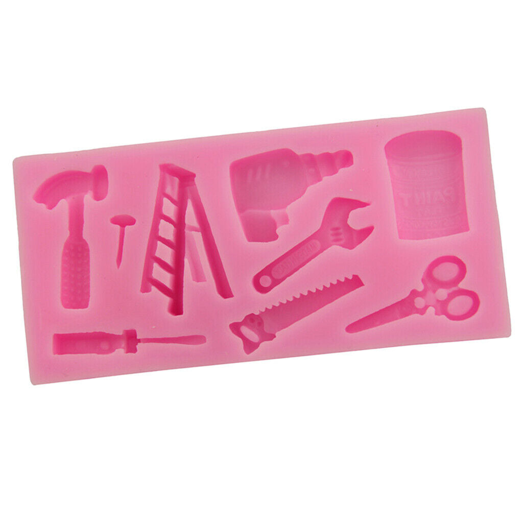 DIY Electrician Tools Party Chocolate Fondant Cake Mould Clay Plaster Mold