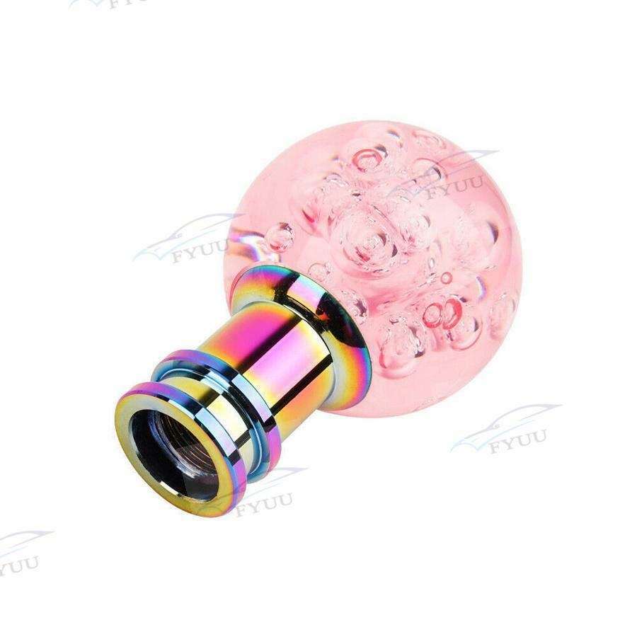 1 x Car Manual Shift Knob Gear Shifter Head Shift Knob Stick Crystal Pink Style