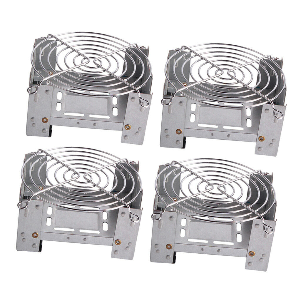 4x Alcohol Stove Heater Spirit Stove Burner Round Stove with Support Picnic