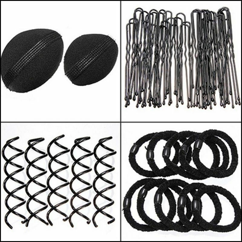 Women Magic Braiders Hair Twist Styling Clip Stick Bun Maker Braid Tool Set DD