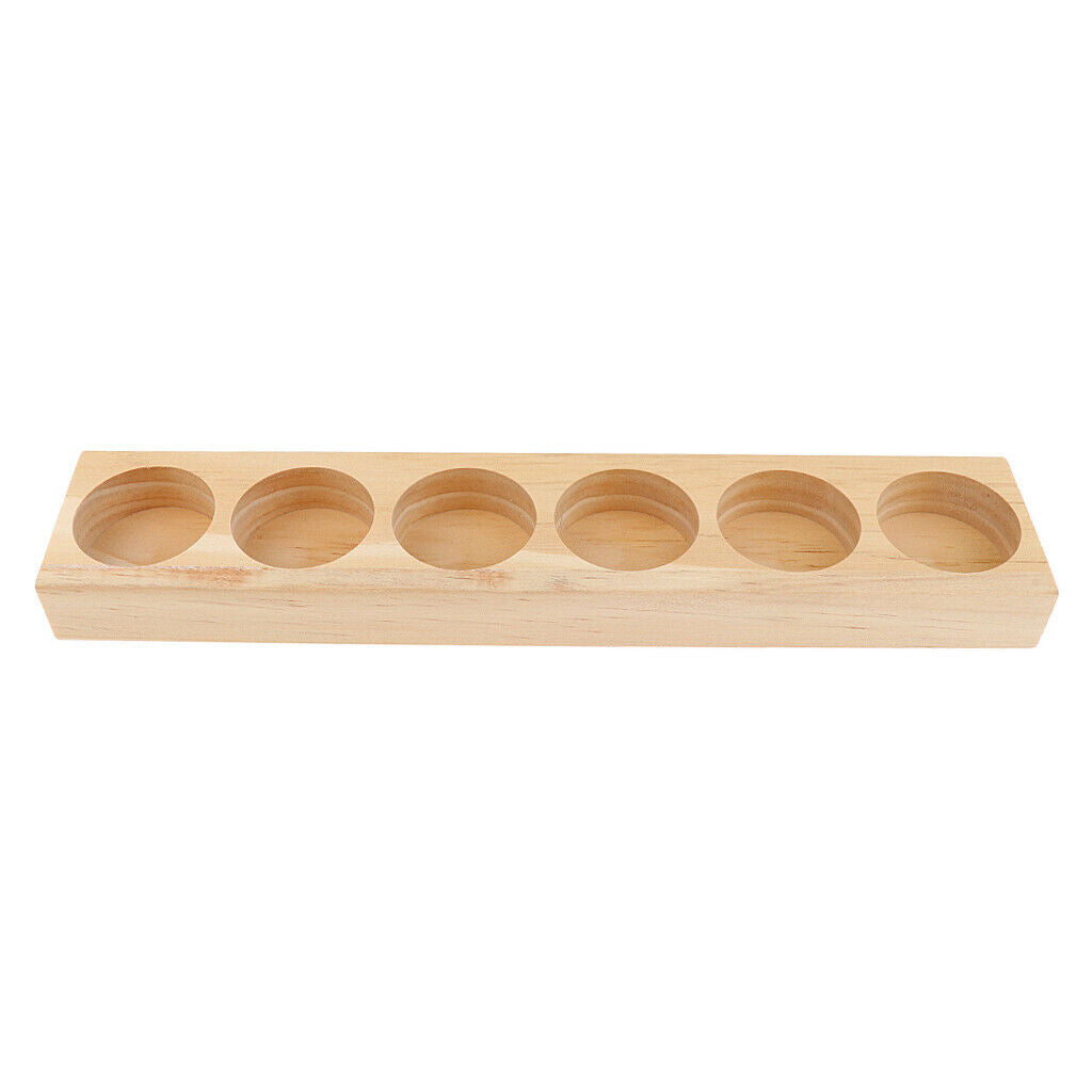 6Slot  Aromatherapy Essential Oil Storage Box Wooden Case Container Holder Tray