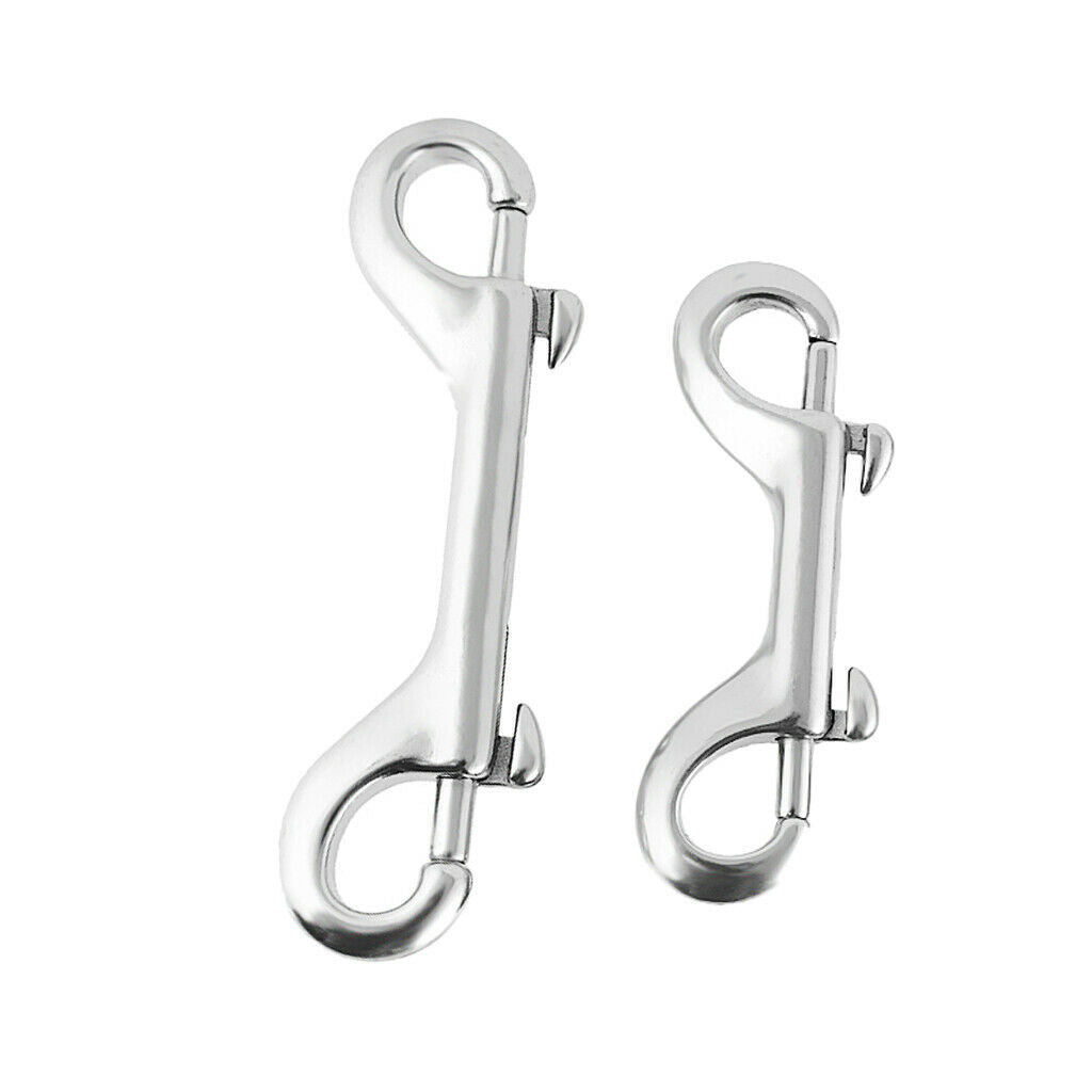 2x Scuba Diving Underwater Double End  Snap Buckle Metal Clip Key Holder