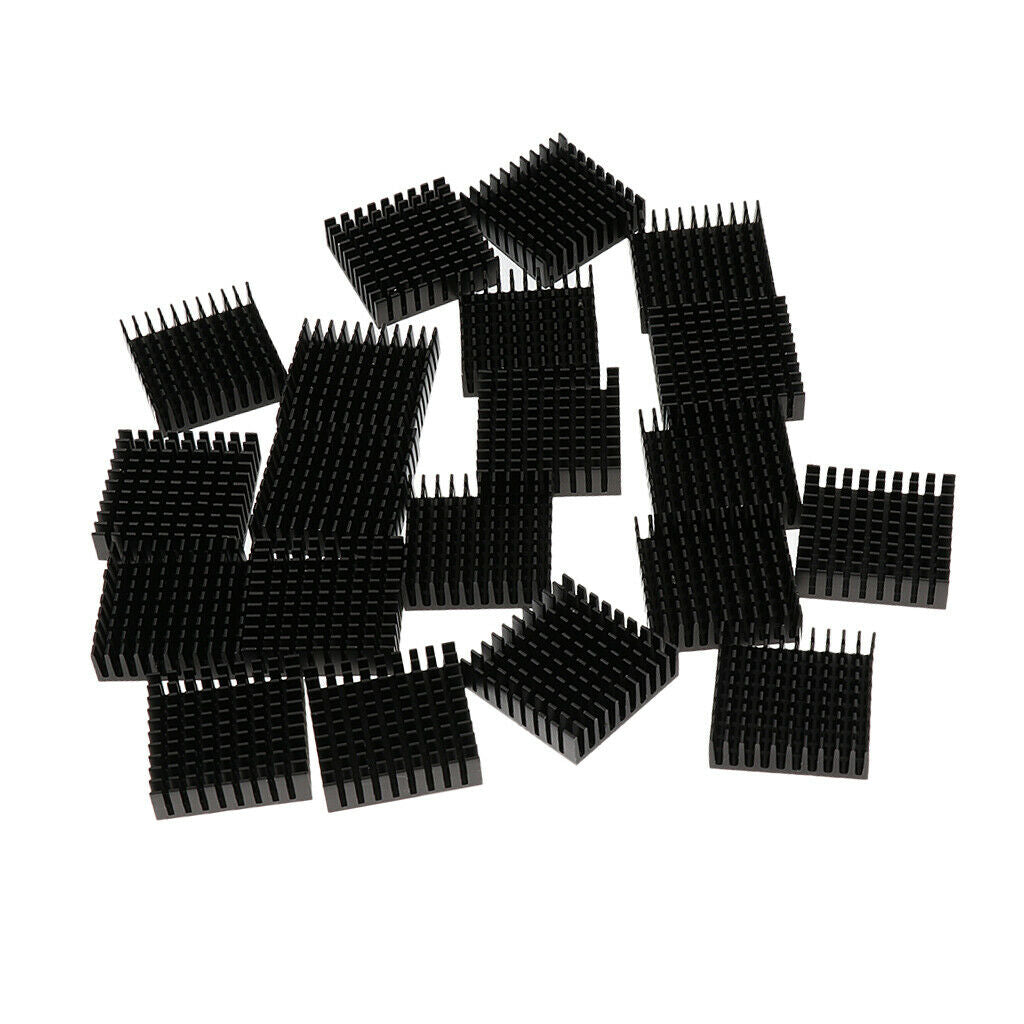 20 Pieces Aluminum  Sink With Screws Heatsink For IC, Power Amplifier, LED