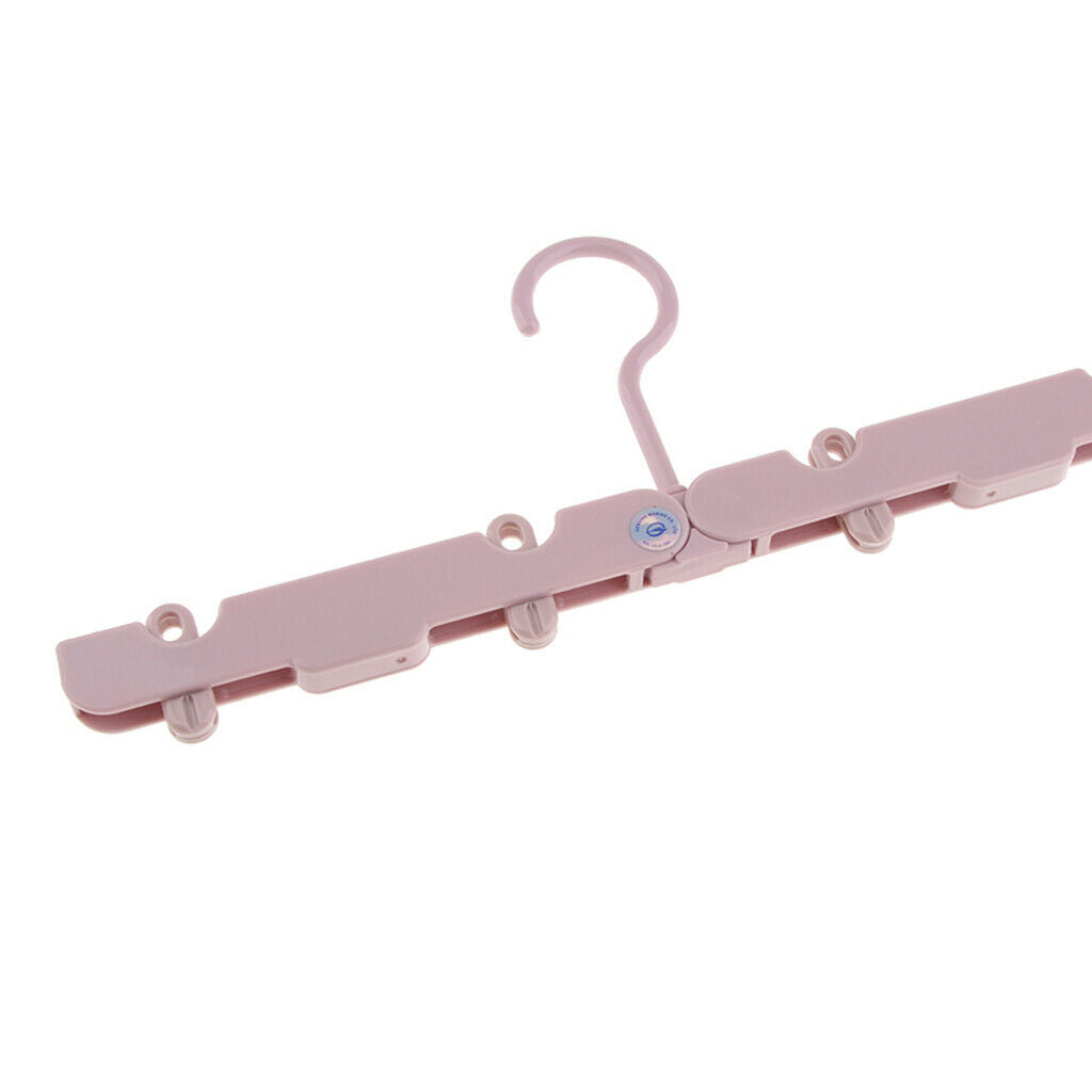 Travel Portable Folding Hangers ABS Plastic Foldable Hangers Pink