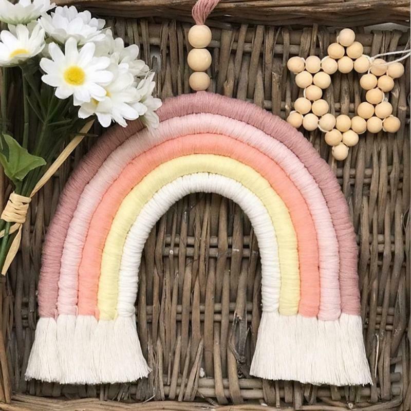 Wooden Beads Ornaments Kids Room Decoration Wall Hanging Baby Tents Decorative