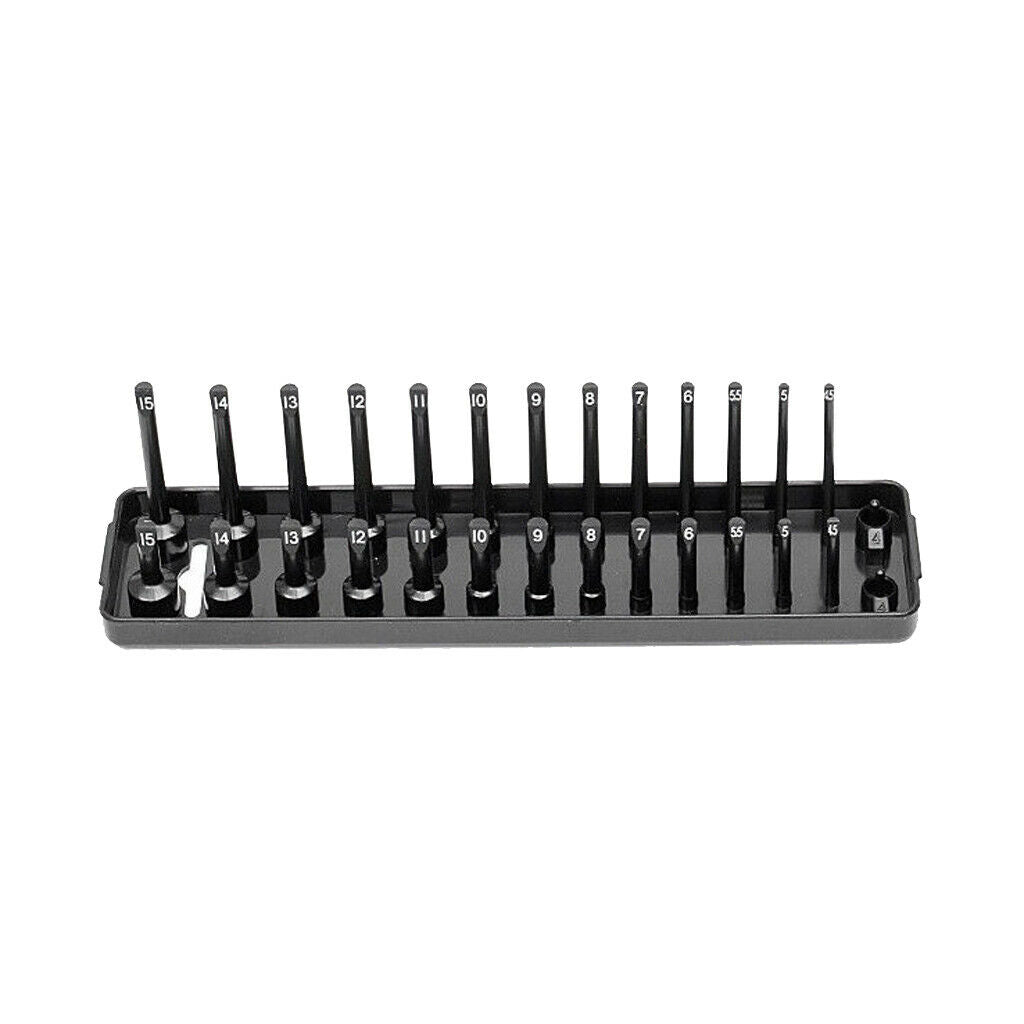 2 Pieces Plastic Socket Holder, Metric / Inch Plastic Sleeve, Multifunctional