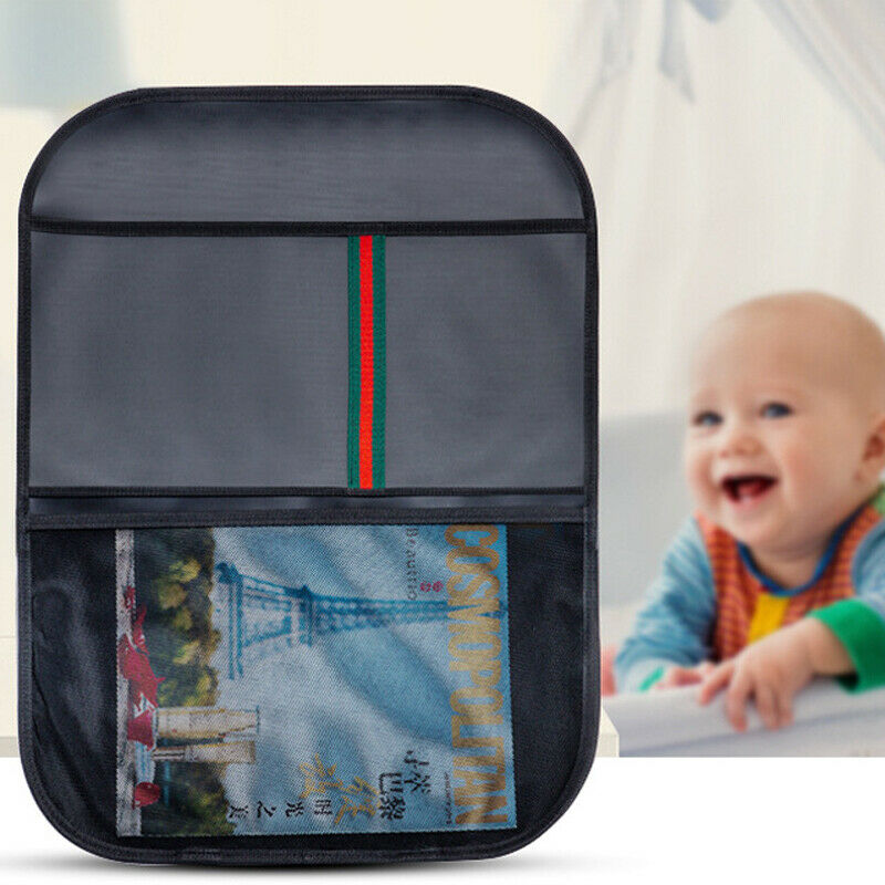 Car Seat Back Cover Protector Anti-kick Clean Mat Wearproof PU Leather w/ Pocket