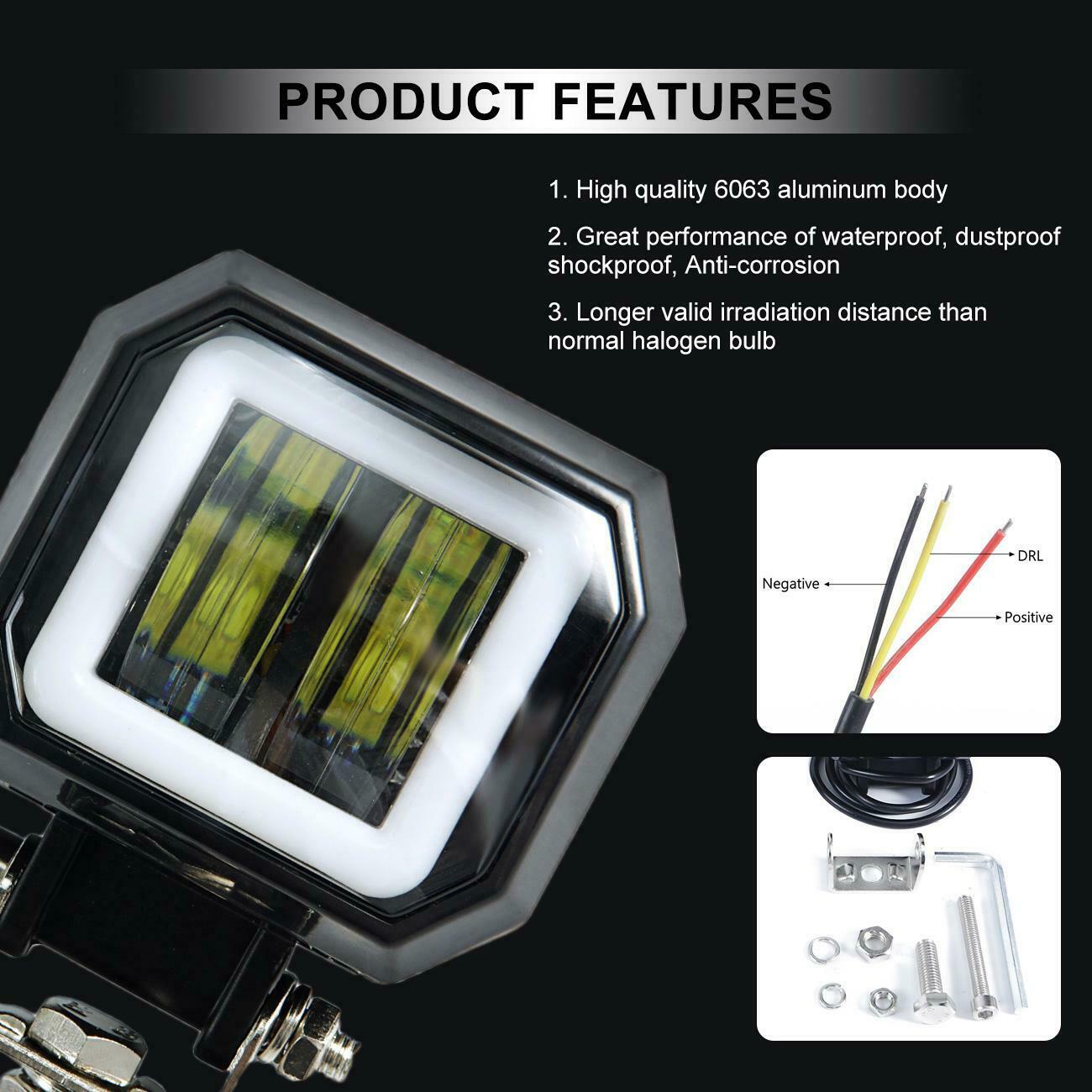3" inch 40W Cube Pods  LED Work Light Driving Fog SPOT Light /FLOOD 24V NEW