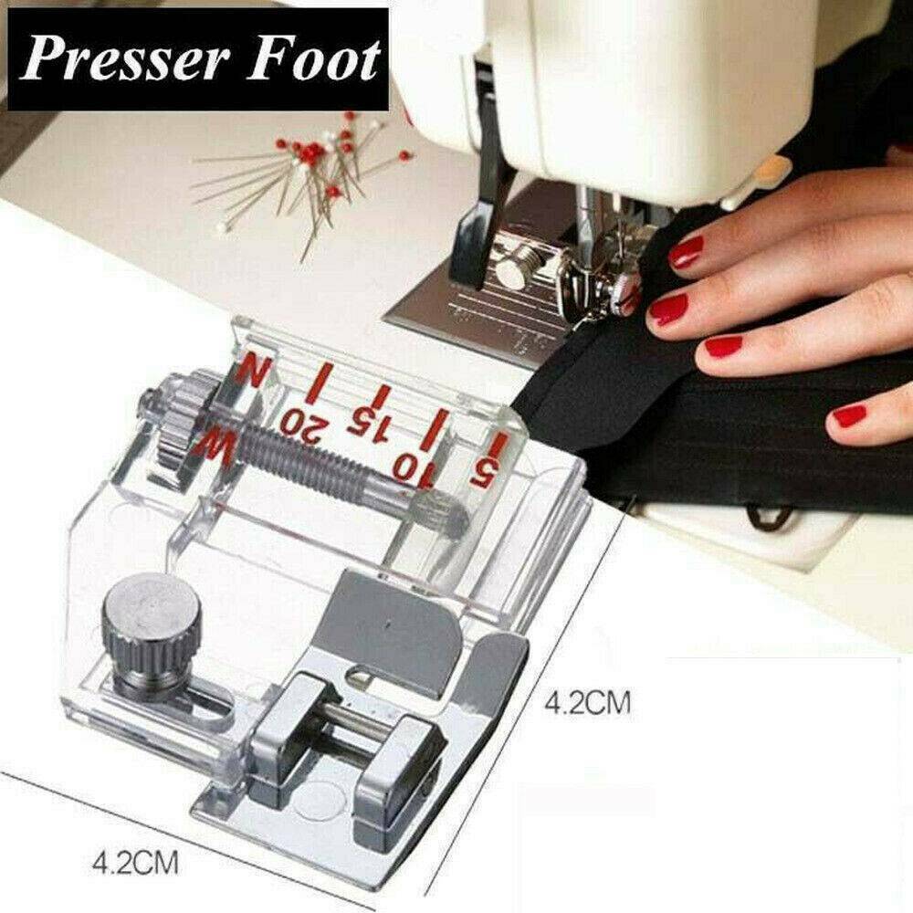 Home Adjustable Bias Binder Presser Foot Feet Adjust Edge for Sewing Machines.