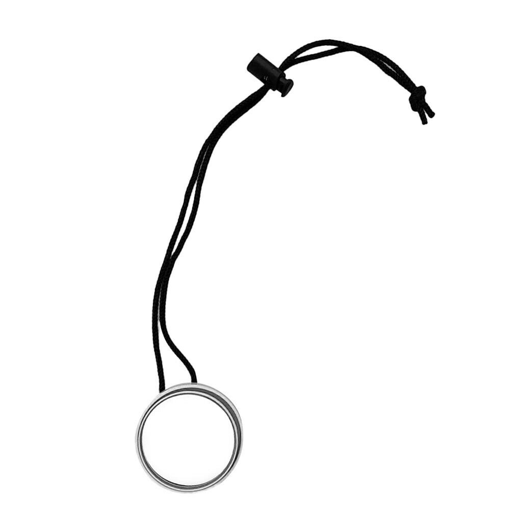 2Pcs Diving Rearview Mirror Cave Tech Dive Safety Gear with Lanyard Premium