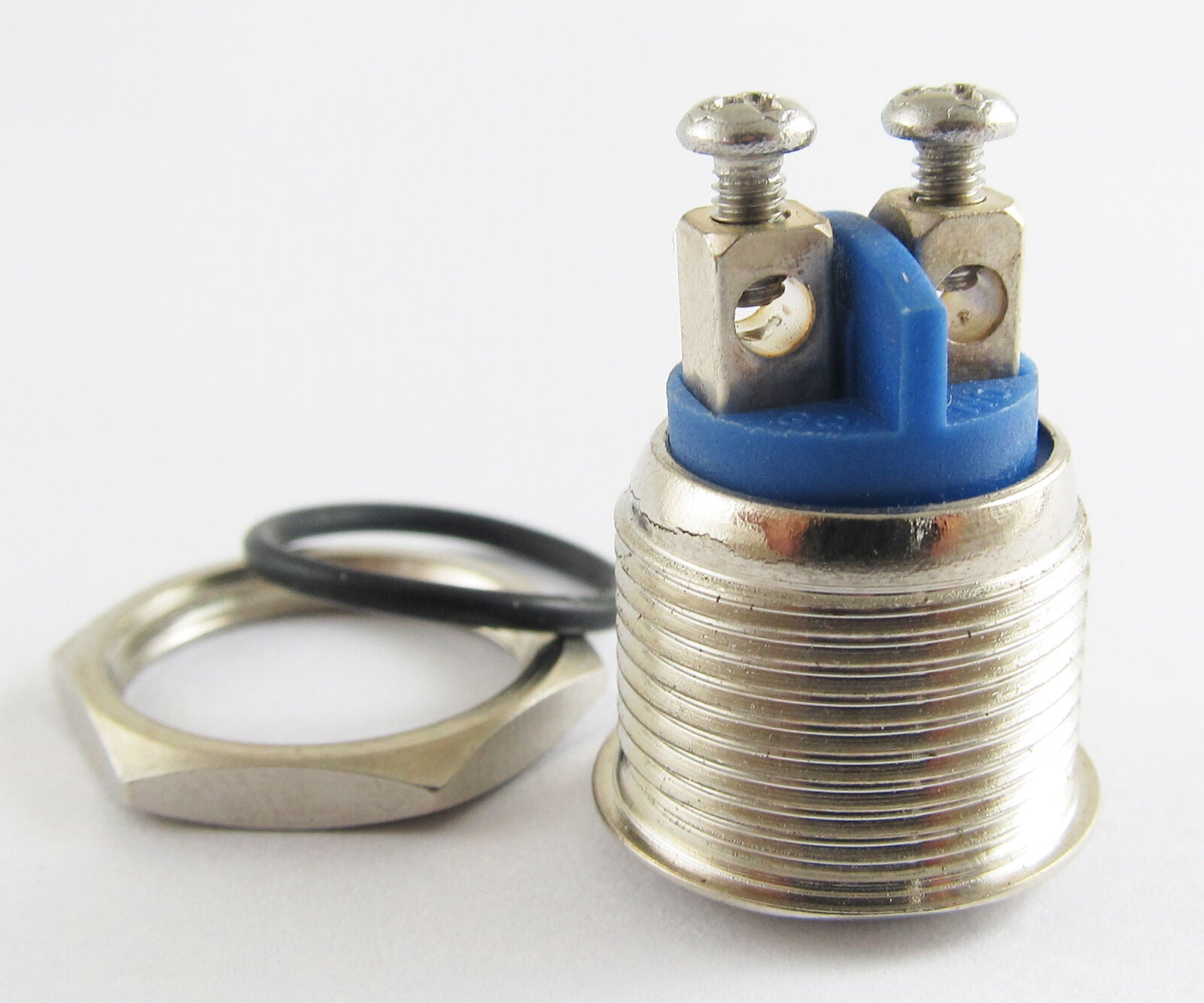 10x Metal Flat Push Button Momentary Horn Waterproof Switch 12V 16mm QN16-A1 New