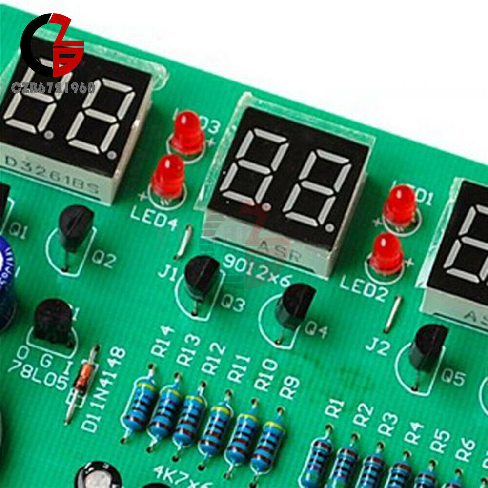 6-Bits AT89C2051 6 Digital LED Electronic Clock Parts Components Module DIY Kits