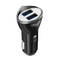 Dual USB Port Car Fast Charger Rapid Car Power Universal Adapter QC3.0 black