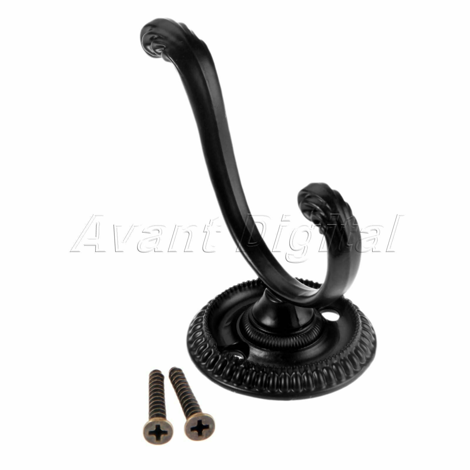 Black Bathroom Holder Organizer Hat Coat Clothes Towel Wall Door Hangers Hooks