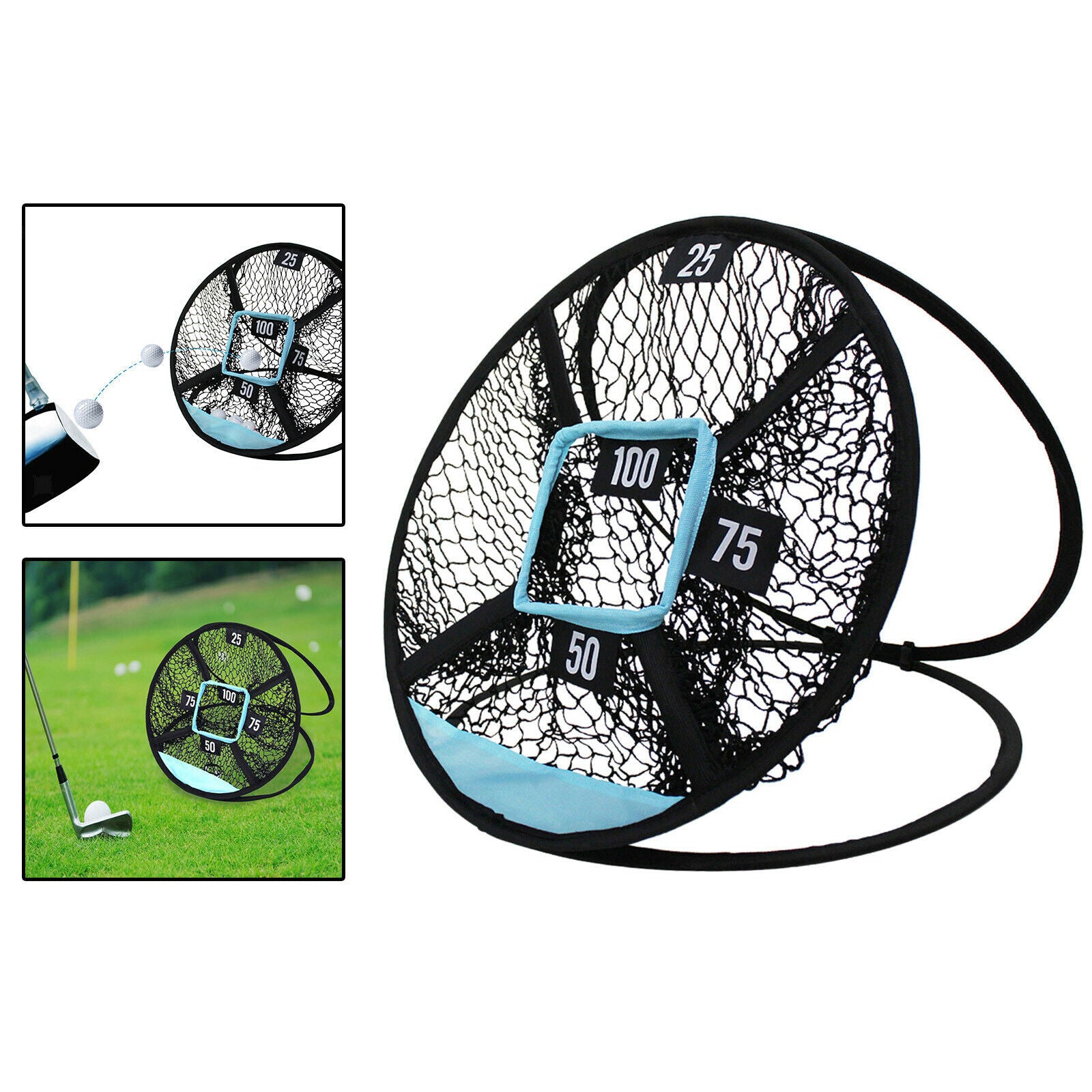 Foldable Golf Chipping Net Backyard Indoor Putting Training Aid Trainer Targets