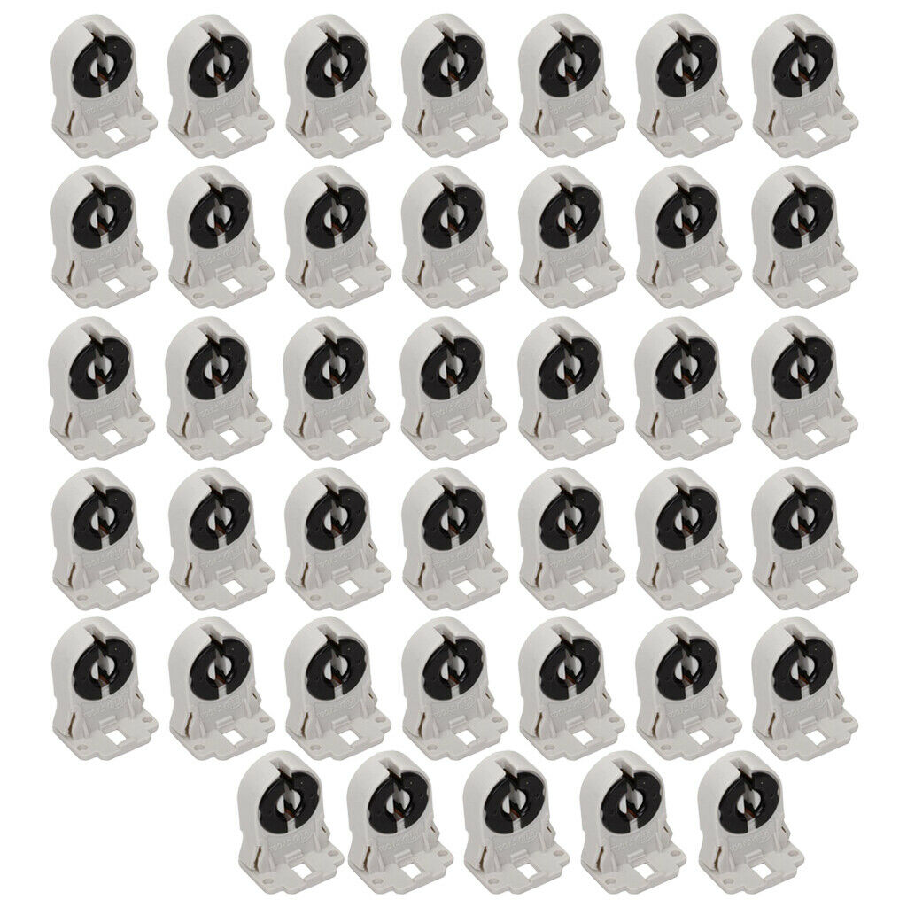 40Pcs T8 Light Socket Lamp Base 50/60Hz Accs for Fluorescent Replacement