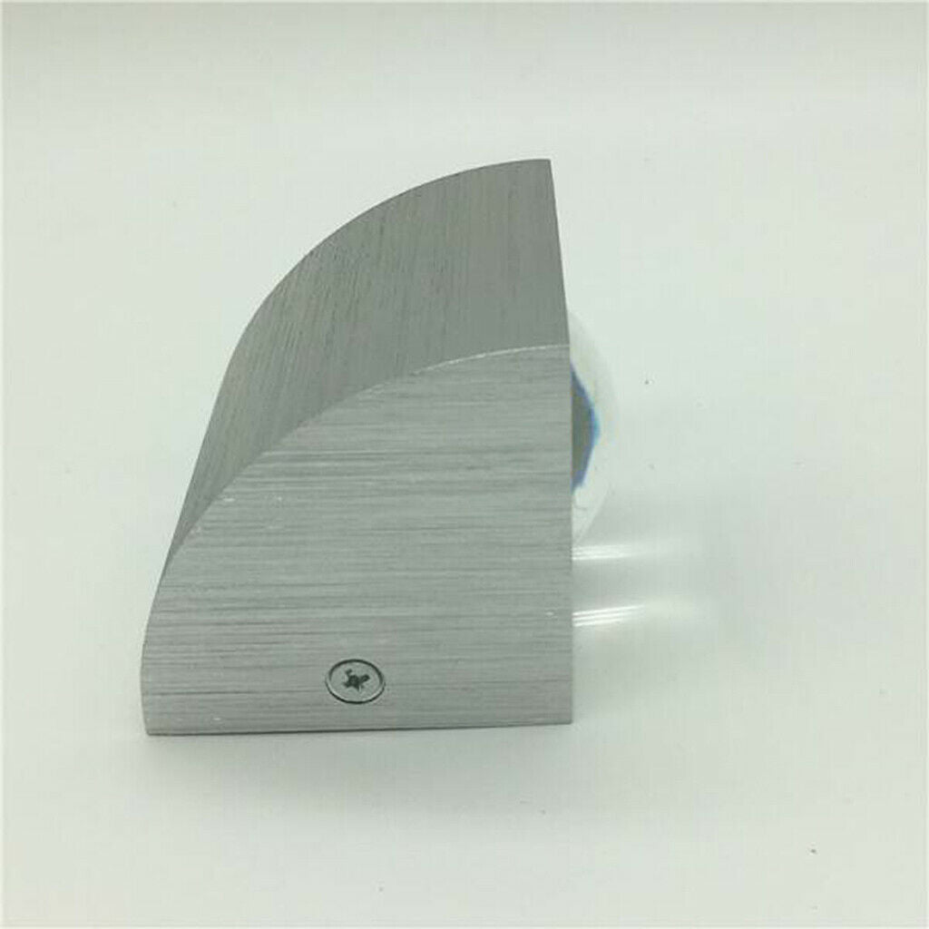 3W Arc Aluminum LED Wall Light Sconce Lamp Bedroom Kitchen Decor Warm White