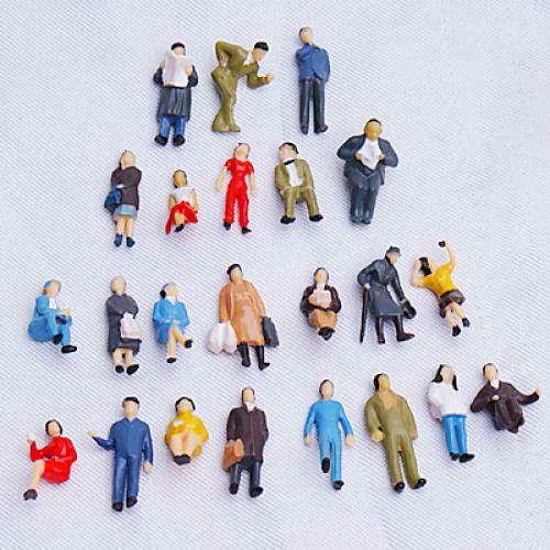 29x Mixed Railway People with Park Bench Landscape HO OO Scale 1:87 1:75