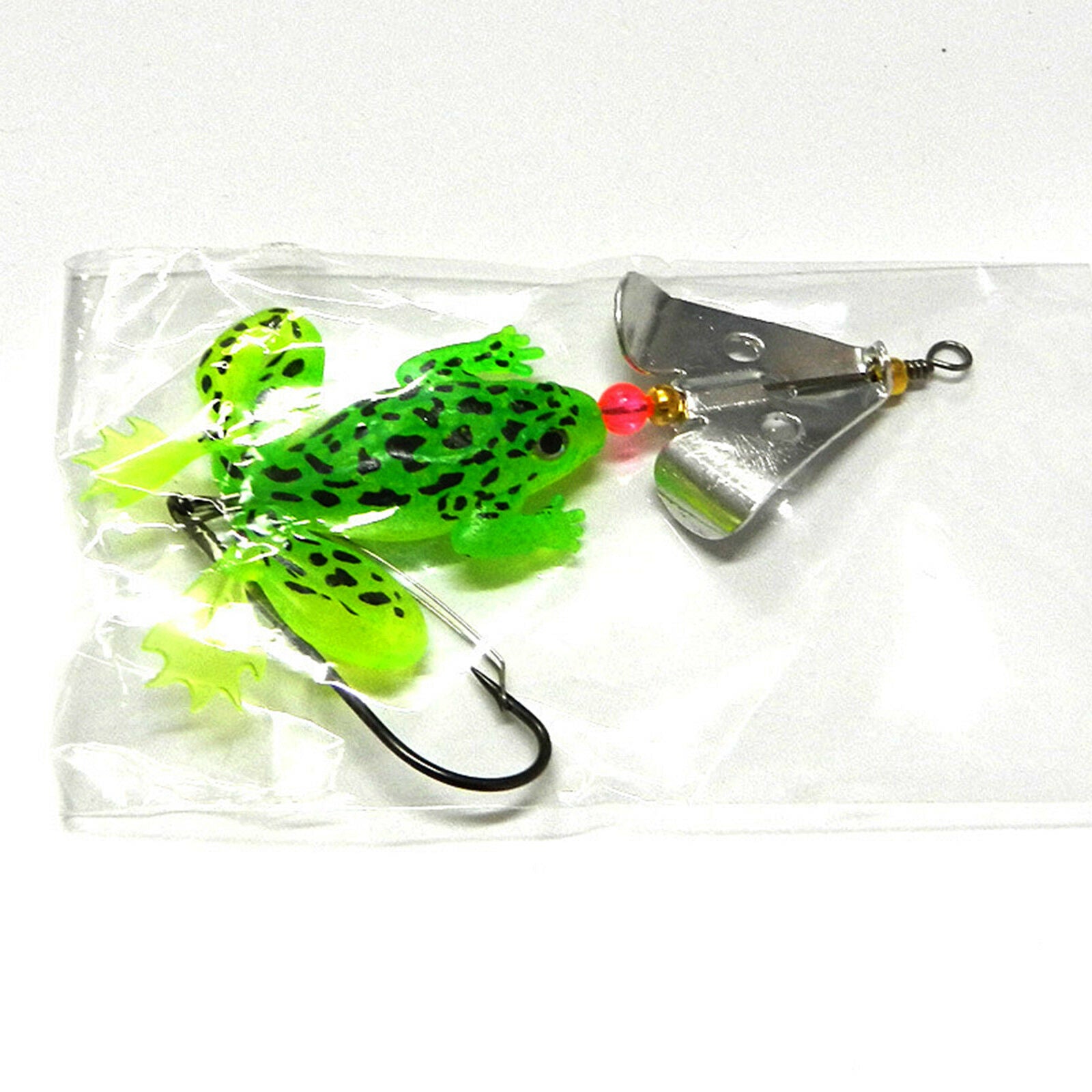 4Pcs/Lot Soft Rubber Frog Bass Bait Spinner lures CrankBait Tackle Fishing Lures