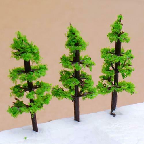 100 Pieces 1:160-1:220 Fir Tree Models for Park Building Diorama Decor