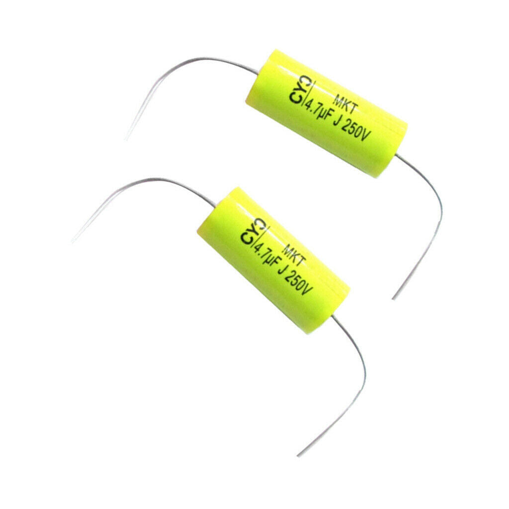 2 Pieces 4.7 UF 250 V Metallized Polyester Film Capacitor for Audio Splitter