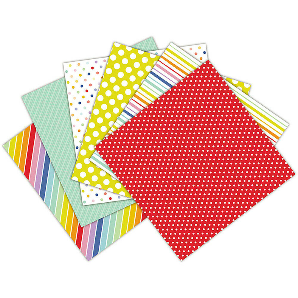 12PCS Rainbow Paper Pad Origami Scrapbooking Card Journal Photo Album Craft DIY